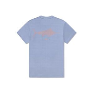 Southern Marsh FieldTech Marlin Lilac Performance Graphic Tshirt Size Medium EUC